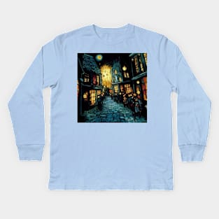 Starry Night in Diagon Alley Kids Long Sleeve T-Shirt